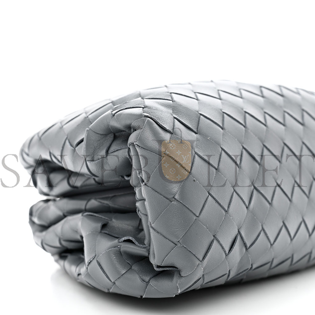 BOTTEGA VENETA NAPPA INTRECCIATO TEEN POUCH THUNDER (30*17*8cm)